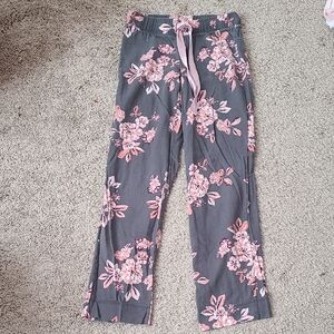 Floral Gray and Pink Lounge Pants